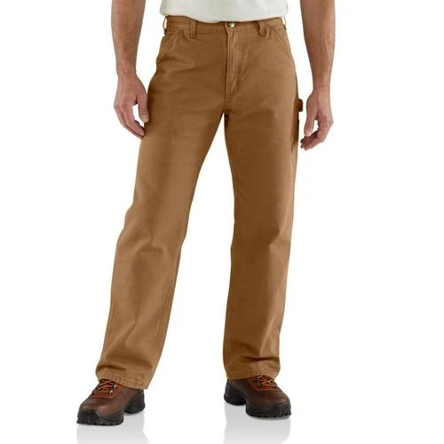 Carhartt® Men's Washed Duck Work Dungaree Utility Pant, 34 X 32, Brown.