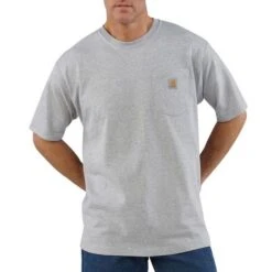 Carhartt® Heavyweight Short-Sleeve Pocket Shirt Gray X-Large