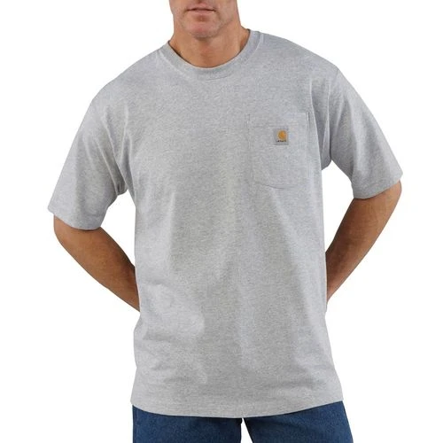 CarharttĀ® Heavyweight Short-Sleeve Pocket Shirt Gray 2X-Large