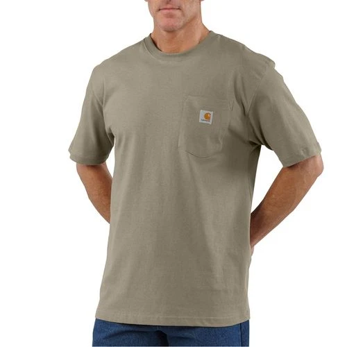 Carhartt® Heavyweight Short-Sleeve Pocket Shirt Tan Large