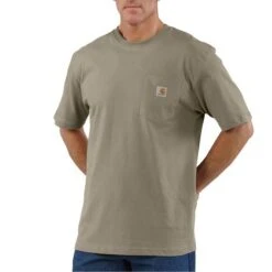 Carhartt® Heavyweight Short-Sleeve Pocket Shirt Tan X-Large