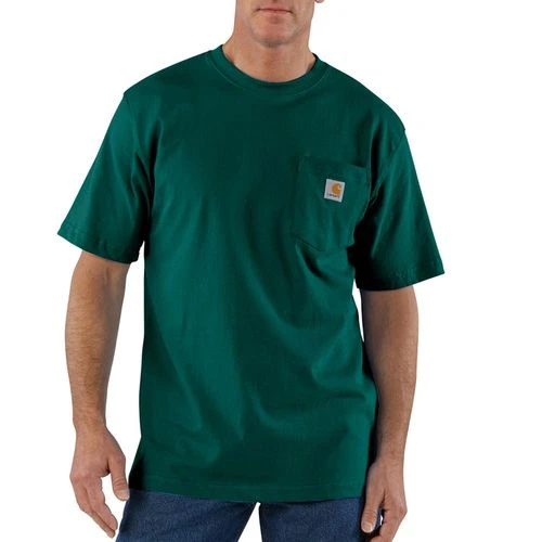 Carhartt® Heavyweight Short-Sleeve Pocket Shirt Green Medium