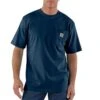 Carhartt® Heavyweight Short-Sleeve Pocket Shirt Navy X-Large