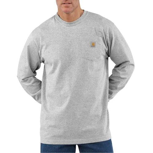 CarharttĀ® Pocket Long Sleeve Shirt, Size Large, Gray