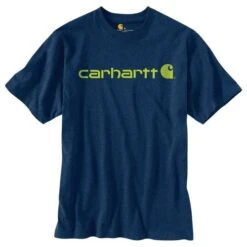 Carhartt® Short Sleeve Signature Shirt, Large, Dark Cobalt Blue Heather