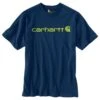 Carhartt® Short Sleeve Signature Shirt, Large Tall, Dark Cobalt Blue Heather
