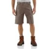 Carhartt® Men's Canvas Work Shorts, Light Brown/30