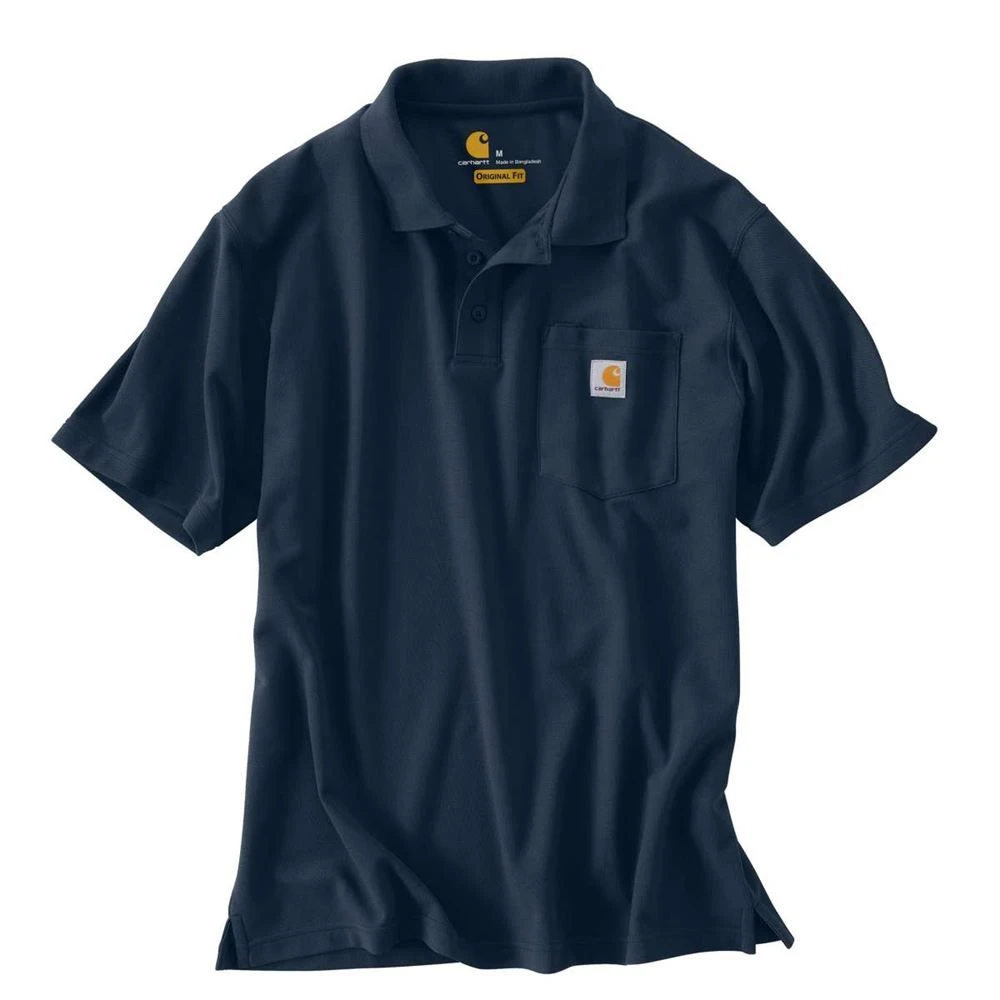 Carhartt® Navy Polo With Pocket, XL