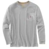 Carhartt Force® Cotton Delmont T-Shirt, 2XL, Heather Gray