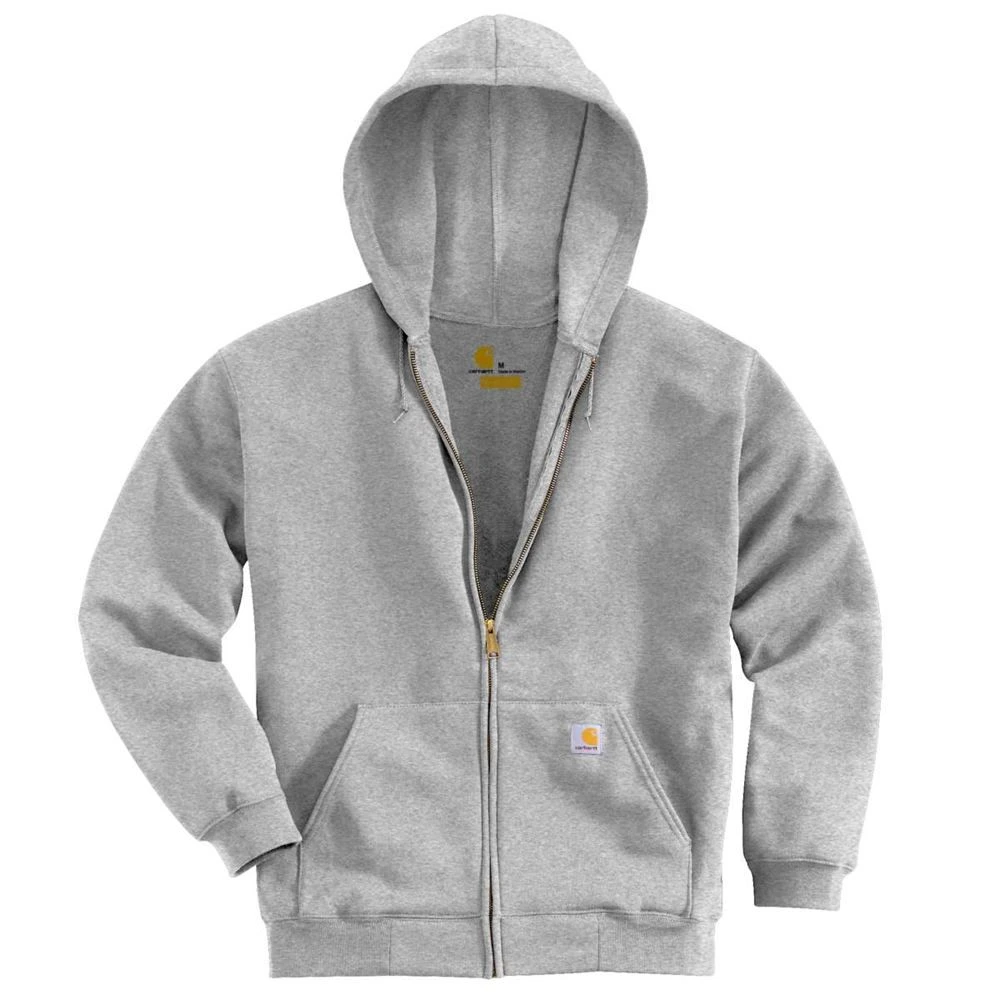 Carhartt® Zip Front Sweatshirt, Heather Gray, 3XL