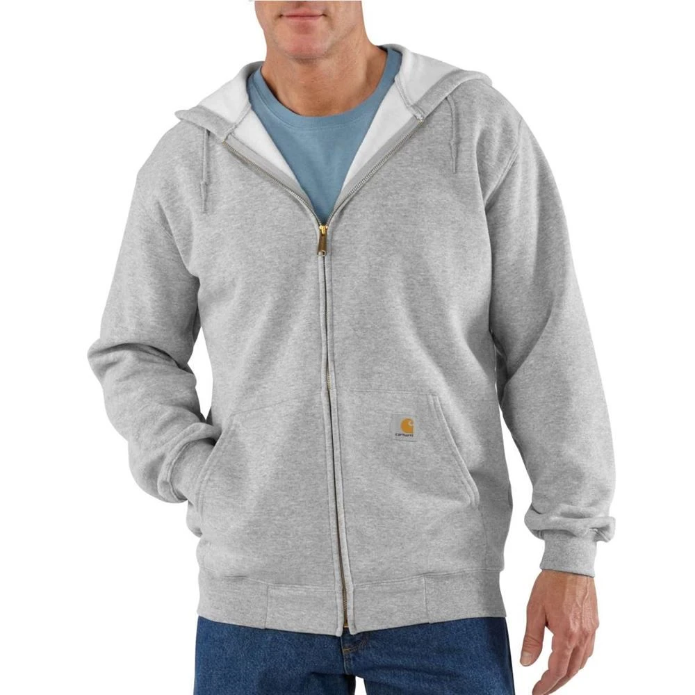 Carhartt® Zip Front Sweatshirt, Heather Gray, 3XL - Image 2