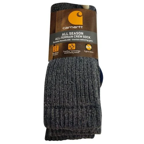 Carhartt® All-Terrain Boot Sock, Navy, Large, 2 Pack