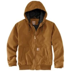 Carhartt® Washed Insulated Jacket - Brown, 2XL