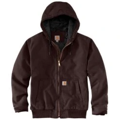 Carhartt® Washed Insulated Jacket - Dark Brown, 2XL