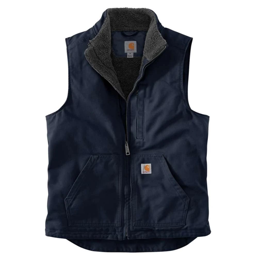 Carhartt® Women's Washed Duck Sherpa Lined Vest, Navy/XL