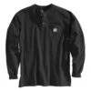 Carhartt® Men's Loose Fit Heavyweight Long-Sleeve Henley Shirt, Black/L