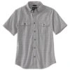 Carhartt® Chambray Short-Sleeve Plaid, Vapor Gray, 2XL