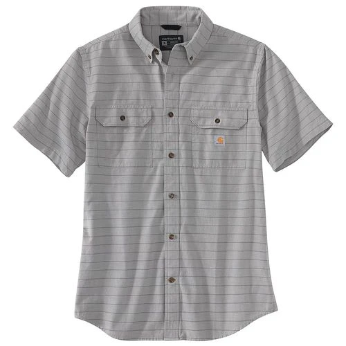 CarharttĀ® Chambray Short-Sleeve Plaid, Vapor Gray, 2XL