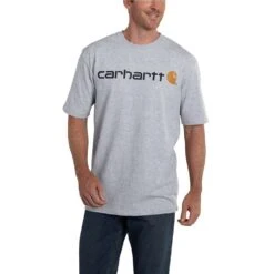Carhartt® Men's Logo T-Shirt, Heather Gray, 4XL