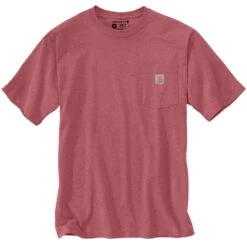 CarharttĀ® Short-Sleeve Pocket T-Shirt, Blush Pink Heather, Medium
