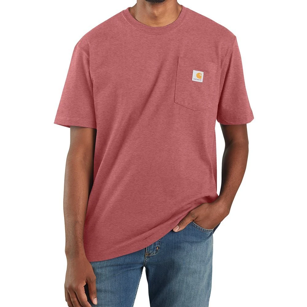 Carhartt® Short-Sleeve Pocket T-Shirt, Blush Pink Heather, Medium - Image 2