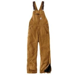 CarharttĀ® Quilt Lined Bib Overalls Brown Medium Short
