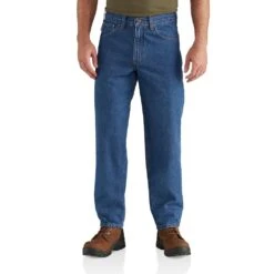 Carhartt® Relaxed Fit Heavyweight Tapered Jeans 30x30 Darkstone