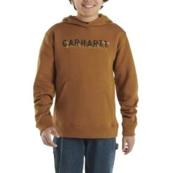 Carhartt® Youth Medium Hoodie Brown