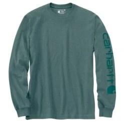 Carhartt® Loose Fit Long-sleeve Logo Blue Green Shirt Large