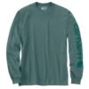 Carhartt® Loose Fit Long-sleeve Logo Blue Green Shirt XL