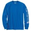 Carhartt® Loose Fit Long-sleeve Logo Royal Blue Shirt Large