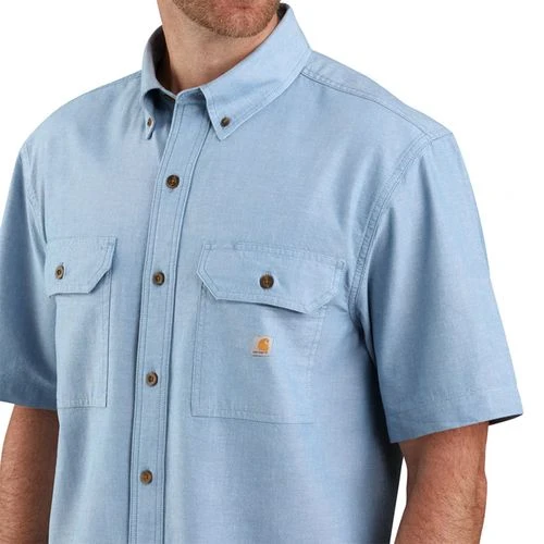 CarharttĀ® Loose Fit Mid Weight Chambray Short-Sleeve Shirt Mens Large