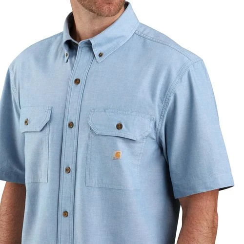 CarharttĀ® Loose Fit Mid Weight Chambray Short-Sleeve Shirt Mens XL