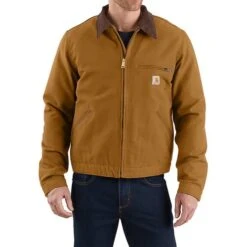 Carhartt® Men's Relaxed Fit Duck Brown Duck Jacket XL