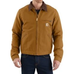 Carhartt® Men's Relaxed Fit Duck Brown Duck Jacket 2XL