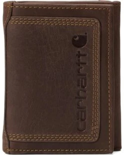 Carhartt Leather Triple-Stitched Trifold Wallet