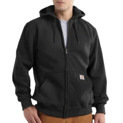 Carhartt Mens Rain Defender Paxton Heavyweight Hooded Zip-Front Sweatshirt