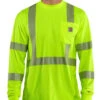 Carhartt - Mens High Visibility Long Sleeve Class 3 T-Shirt