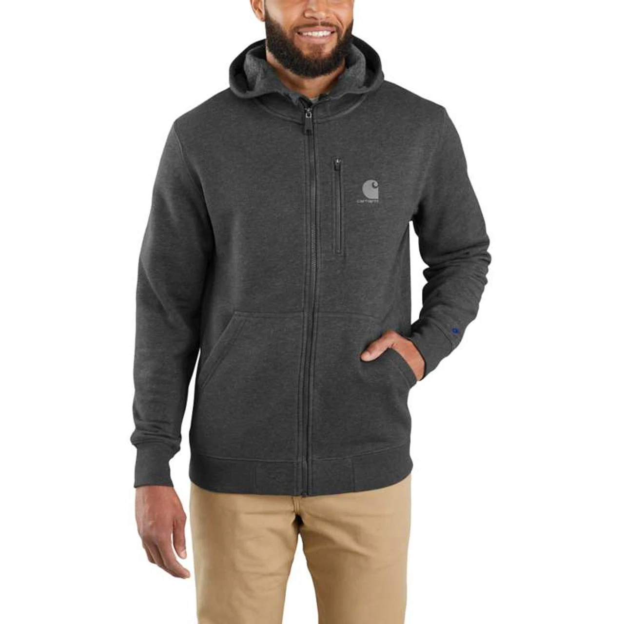 Carhartt Mens Delmont Graphic Full Zip Hooded Sweatshirt - Image 2