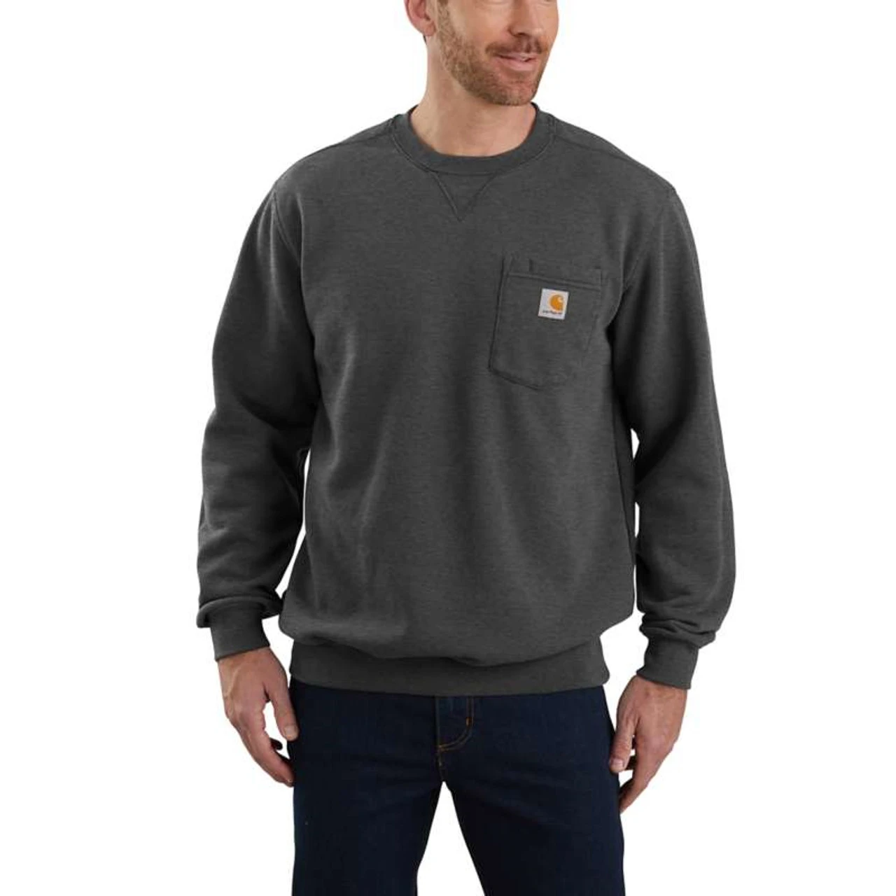 Carhartt Mens Crewneck Pocket Sweatshirt - Image 2