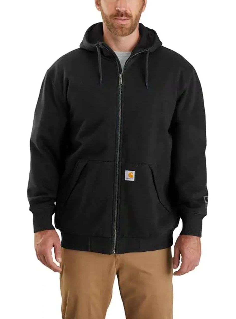 Carhartt Mens Rain Defender Original Fit Midweight Thermal Lined Full Zip Hooded Sweatshirt - Image 3