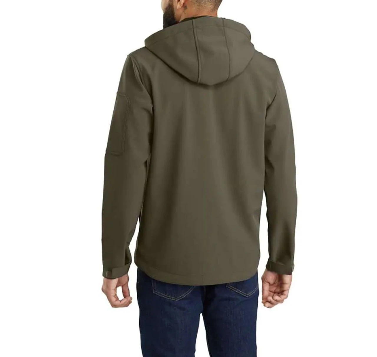 Carhartt Mens Rain Defender Relaxed Fit Midweight Softshell Hooded Jacket - Image 2