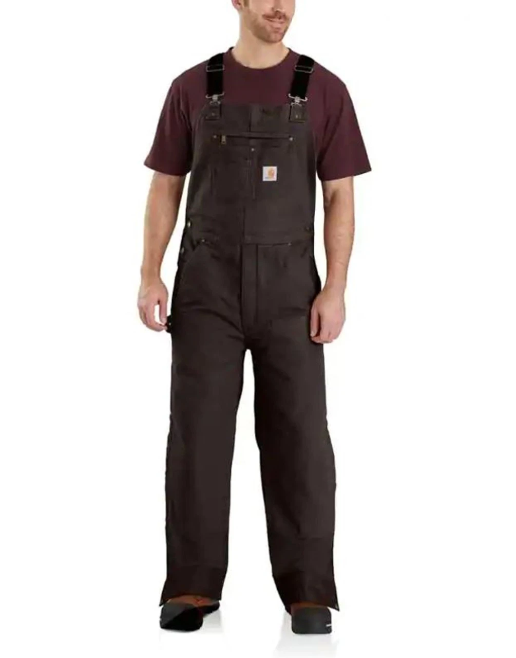Carhartt Mens Loose Fit Washed Duck Insulated Bib Overall
