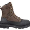 Carhartt Mens Dark Brown - Black Ironwood Waterproof Insulated 8 Inch Lace Up Work Boot