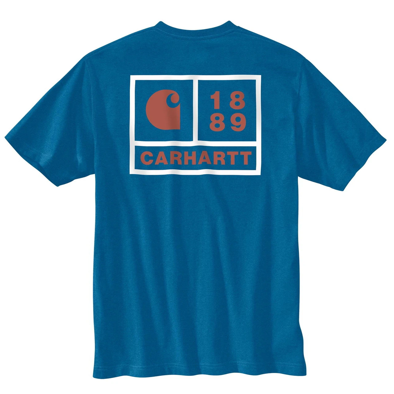 Carhartt Marine Blue Heather Relaxed Fit Heavyweight 1889 Graphic Short Sleeve T-Shirt