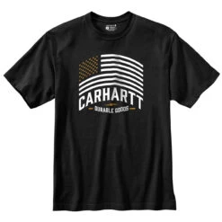 Carhartt Mens Relaxed Fit Midweight Flag Graphic Short Sleeve T-Shirt
