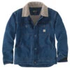 Carhartt Mens Beech Relaxed Fit Denim Sherpa-Lined Jacket