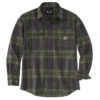 Carhartt Mens Loose Fit Heavyweight Flannel Long Sleeve Plaid Shirt