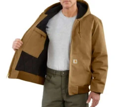 Carhartt - MENS DUCK ACTIVE QUILTED FLANNEL LINED JACKET